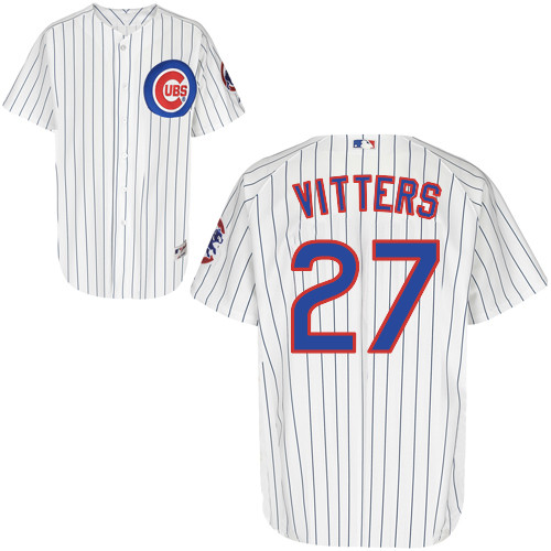 Josh Vitters #27 MLB Jersey-Chicago Cubs Men's Authentic Home White Cool Base Baseball Jersey